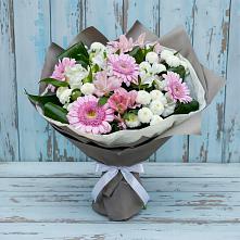Букет цветов из:  Герберы, Альстромерии и Хризантемы в Подберезье