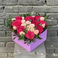 Цветочная композиция из Розы в коробке в Подберезье