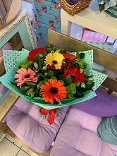 Букет цветов из:  Герберы, Хризантемы и Альстромерии #REPLACE_PRED# Подберезье