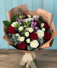 Букет цветов из:  Розы и Альстромерии #REPLACE_PRED# Подберезье