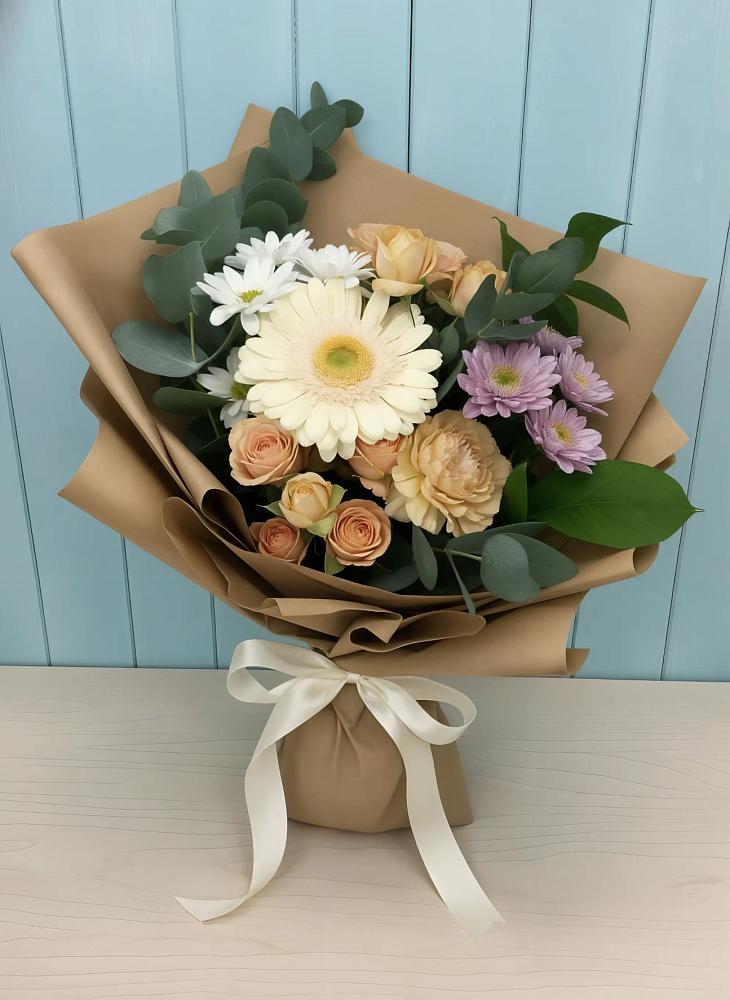 Букет цветов из: Герберы и Хризантемы в Подберезье