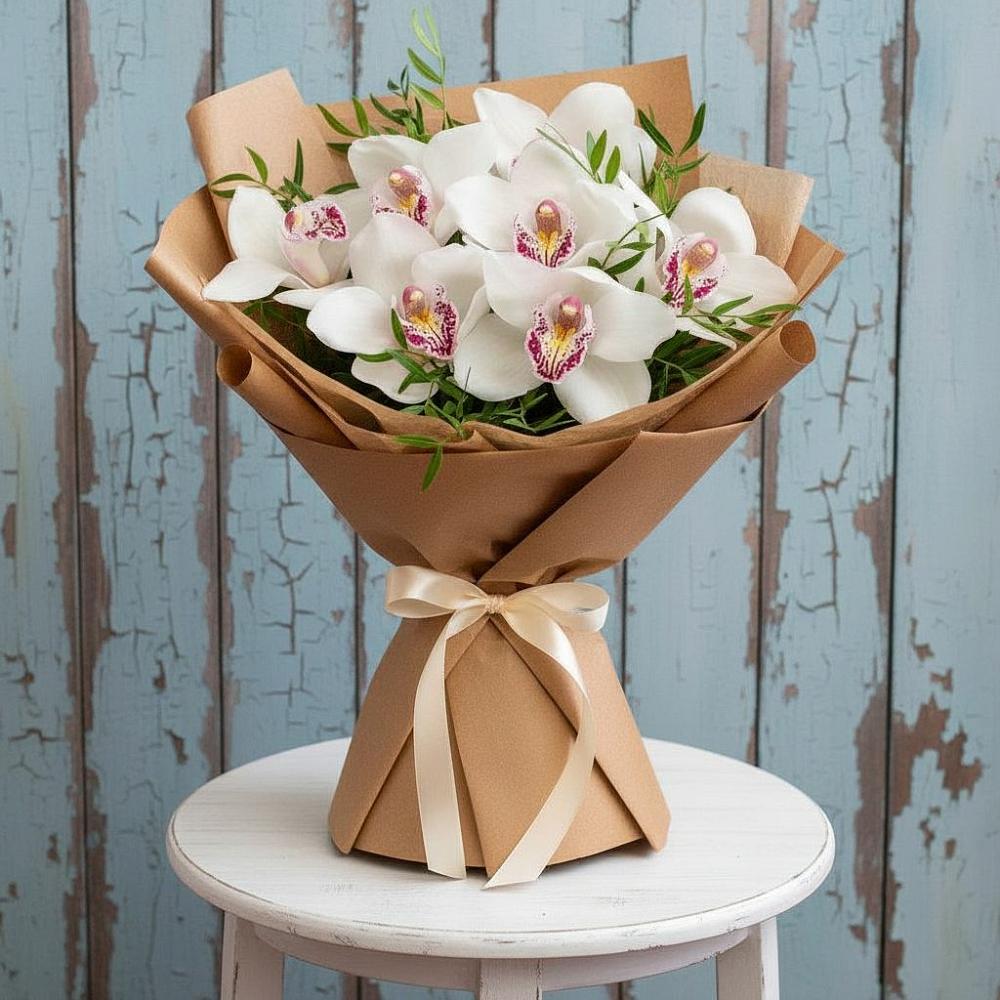 Букет цветов из: Орхидеи и Розы в Подберезье