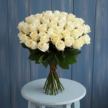 Букет 51 Белая роза Эдлесс Лав в Подберезье