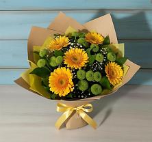 Букет цветов из:  Герберы и Хризантемы в Подберезье