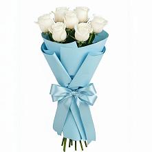 Букет 7 белых роз Проуд в Подберезье