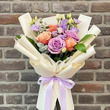 Букет цветов из:  Лизиантусы и Розы #REPLACE_PRED# Подберезье