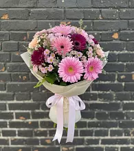 Букет цветов из:  Герберы и Хризантемы в Подберезье