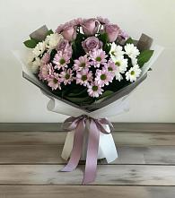 Букет цветов из:  Хризантемы и Розы в Подберезье