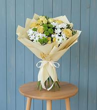 Букет цветов из:  Хризантемы и Розы в Подберезье