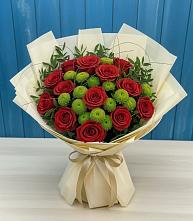 Букет цветов из:  Розы и Хризантемы в Подберезье