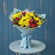 Букет цветов из:  Альстромерии и Хризантемы #REPLACE_PRED# Подберезье