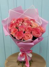 Букет 15 Розовых роз Равель #REPLACE_PRED# Подберезье