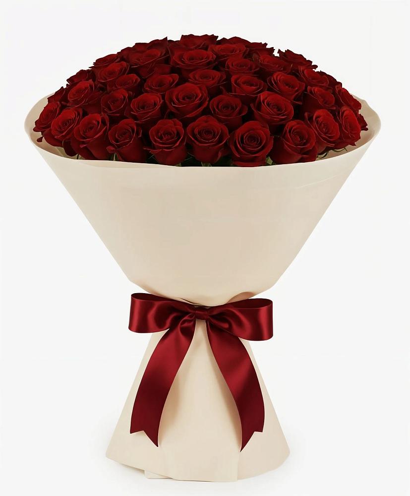 Букет 101 Бордовая роза Блэк Бакарра в Подберезье