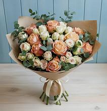 Букет цветов из:  Альстромерии и Розы в Подберезье